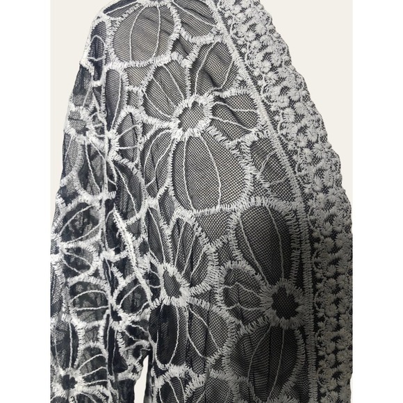 LACE floral embroidered Beach Swim Cover Up Glam Vacation Holiday - Picture 7 of 8